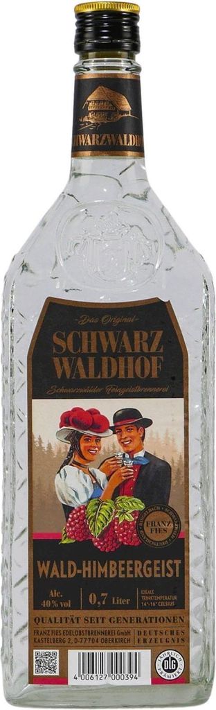 Schwarz Waldhof Wald-Himbeergeist