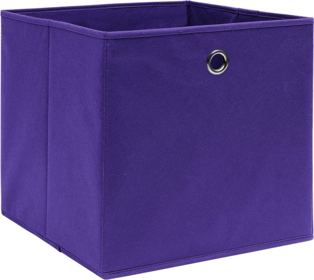 vidaXL Aufbewahrungsboxen 10 Stk. Lila 32x32x32 cm Stoff Produktbild 