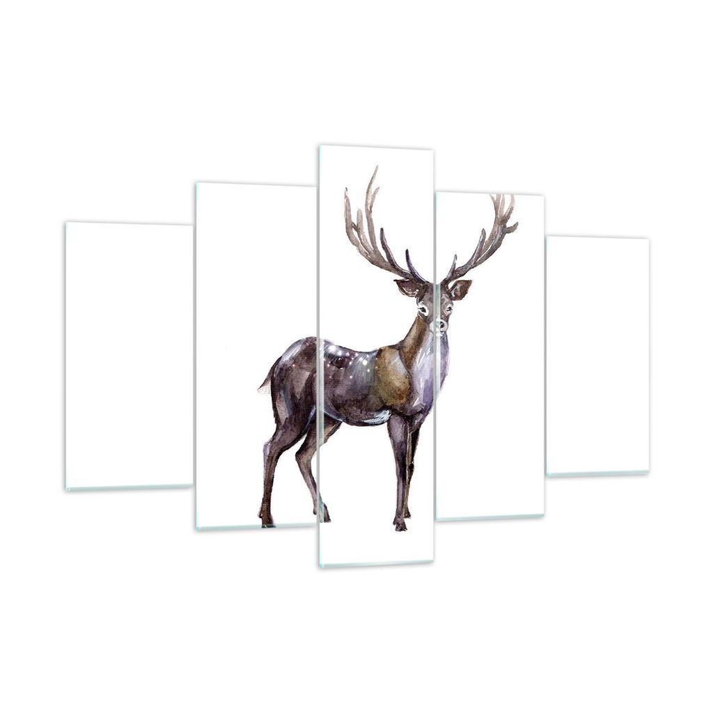 Bilder auf glas - Liebes Tier Wild Wald - 150x100cm - Glasbilder - Wandbilder - Kunstdruck - zum Aufhängen bereit - Wanddekoration aus Glas - Glas...