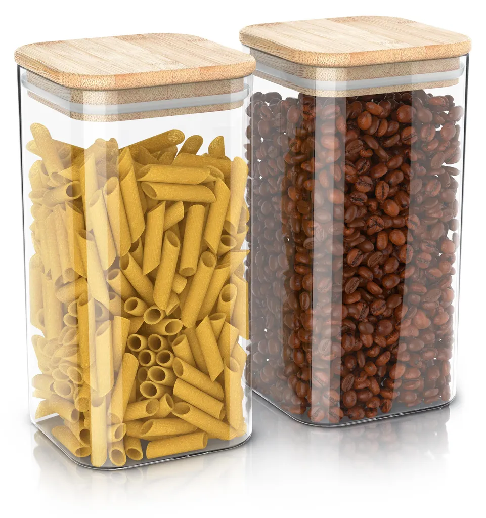 Barattoli Ecologici Arendo 2L: Vetro Borosilicato e Bambù Naturale