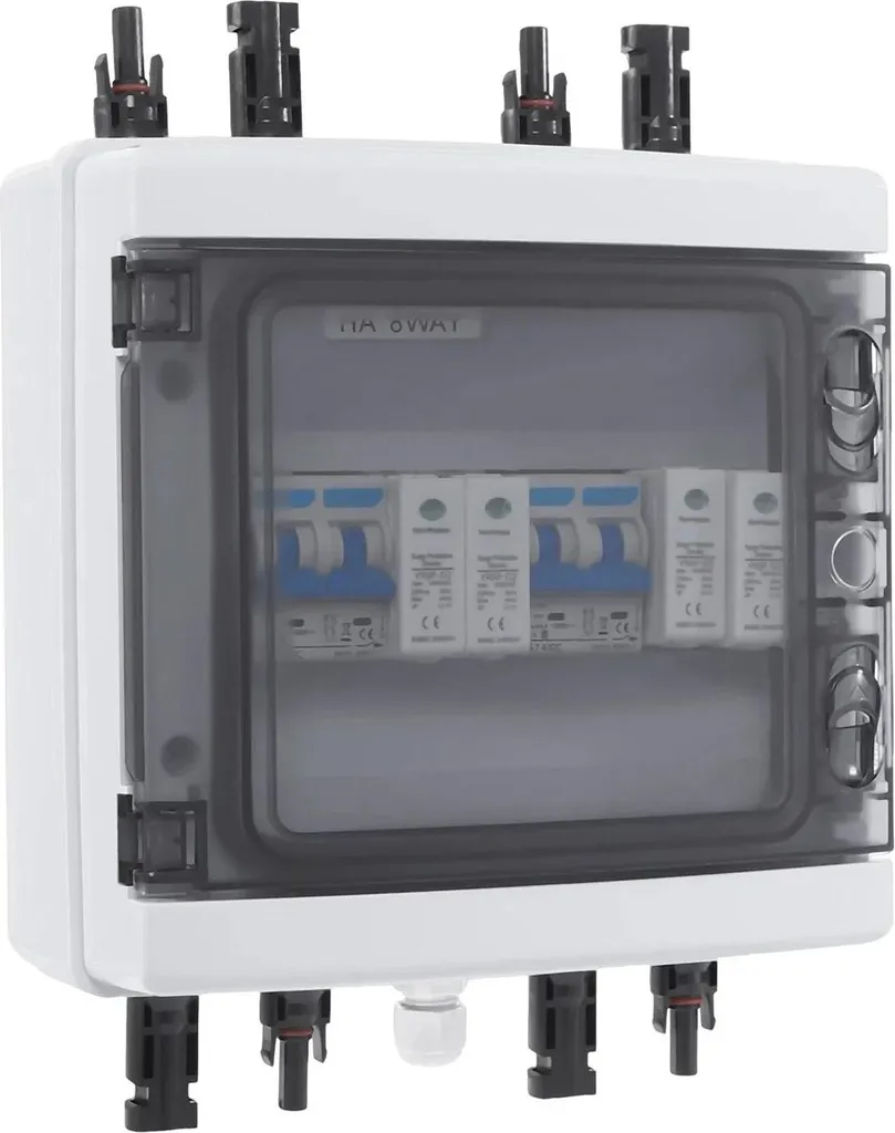 Boîtier de jonction extérieur pour installation solaire 2 chaînes 25A - 2