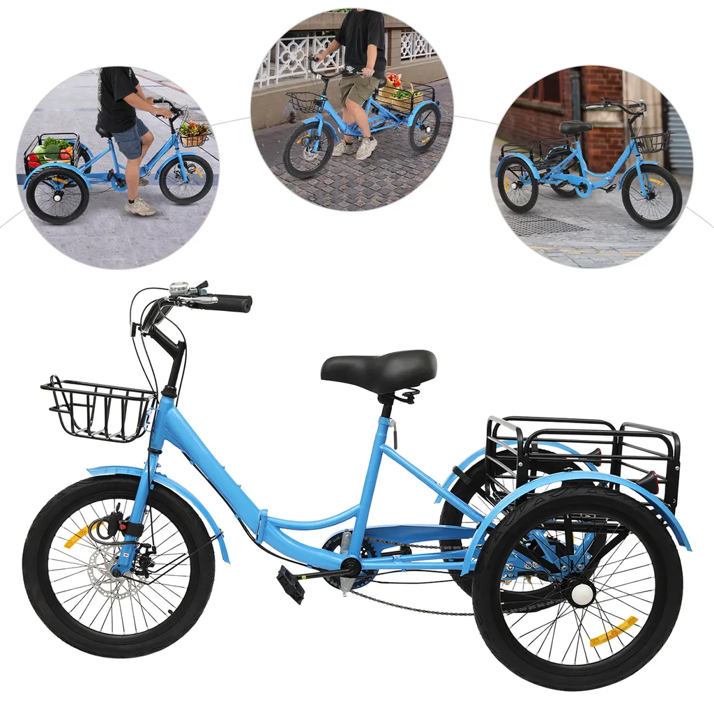 Retrouvez l'équilibre avec ce tricycle pliable 20 pouces stable à 7 vitesses
