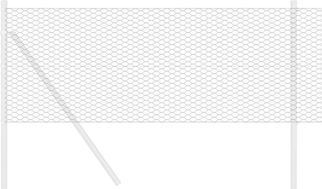Hexagonzaun Grau 0,6 x 50 m PVC