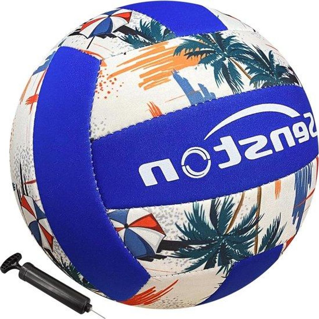 Wasserdichter Strandball im Blauen Neopren - Ideal für Strand-Volleyball-Spiele