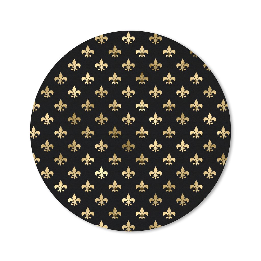 MuchoWow Mauspad Mousepad Muster - Krone - Gold 40x40 cm - Mousepads - Maus Mat - Pad - Mausunterlage - Schreibtisch Accessoires