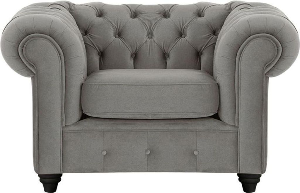 Sessel Chesterfield Max-Velluto 19-black