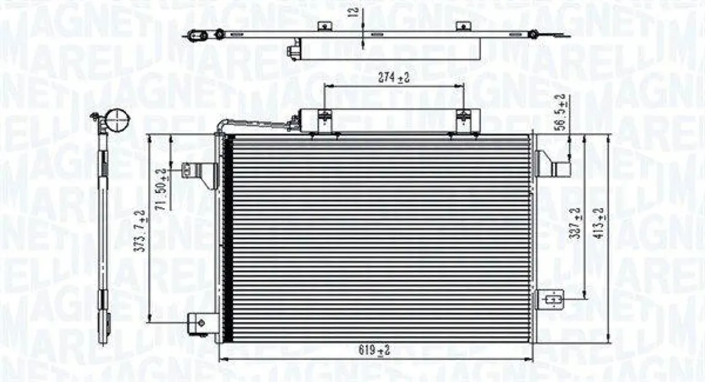 Condenseur de climatisation Magneti Marelli 350203745000 Mercedes W169