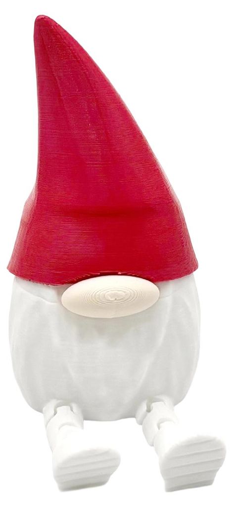1/5 Stück 3D-gedruckte Gnome-Figur mit beweglichen Beinen und Gelenken, Mini-Zwergenstatue ohne Gesicht, Dekoration, Stressabbau, Fidget-Spielzeug