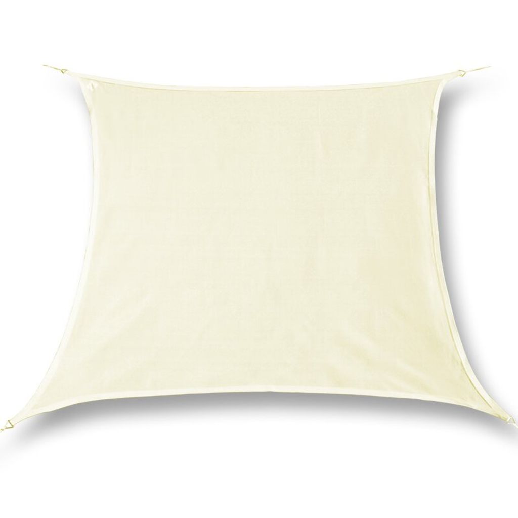 hanSe Marken Sonnensegel 100% Polyester Quadrat 3x3 m Creme