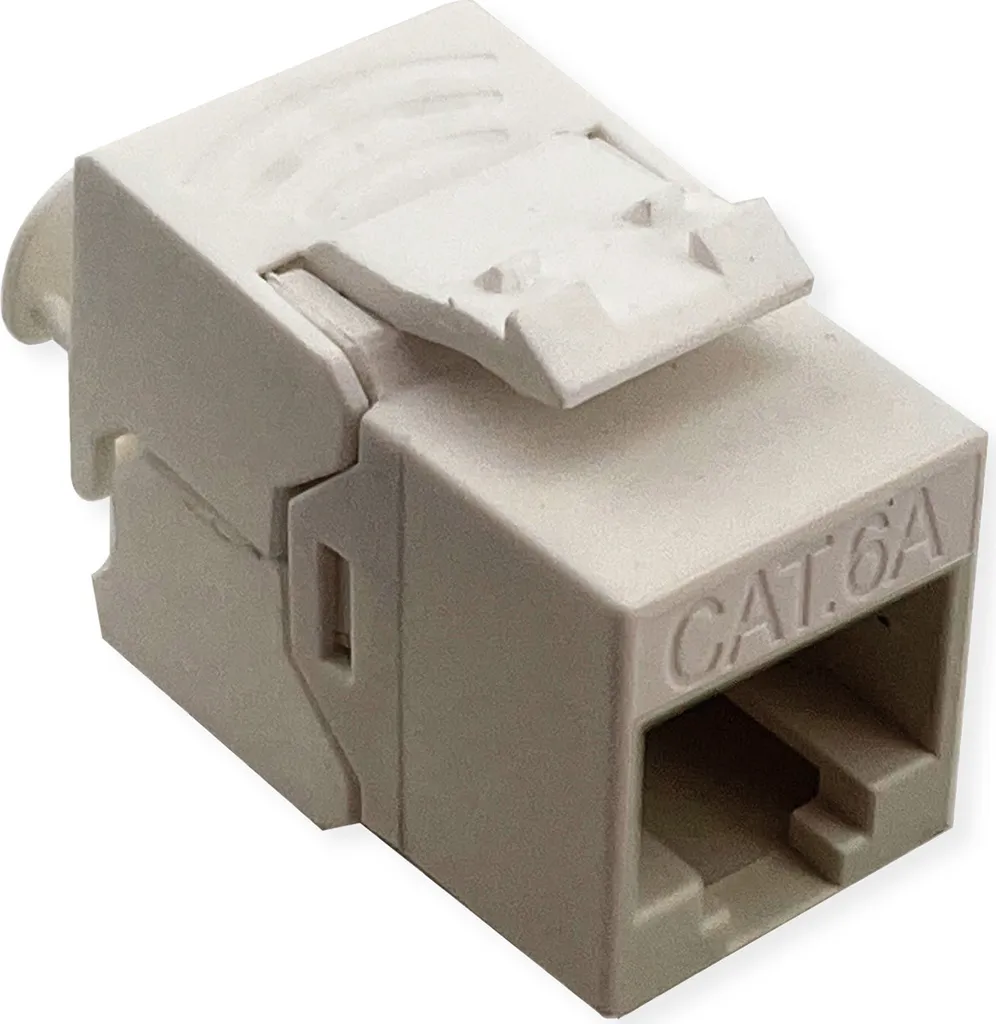 Connecteur Keystone Cat.6A Extra Court Blanc avec Montage Rapide