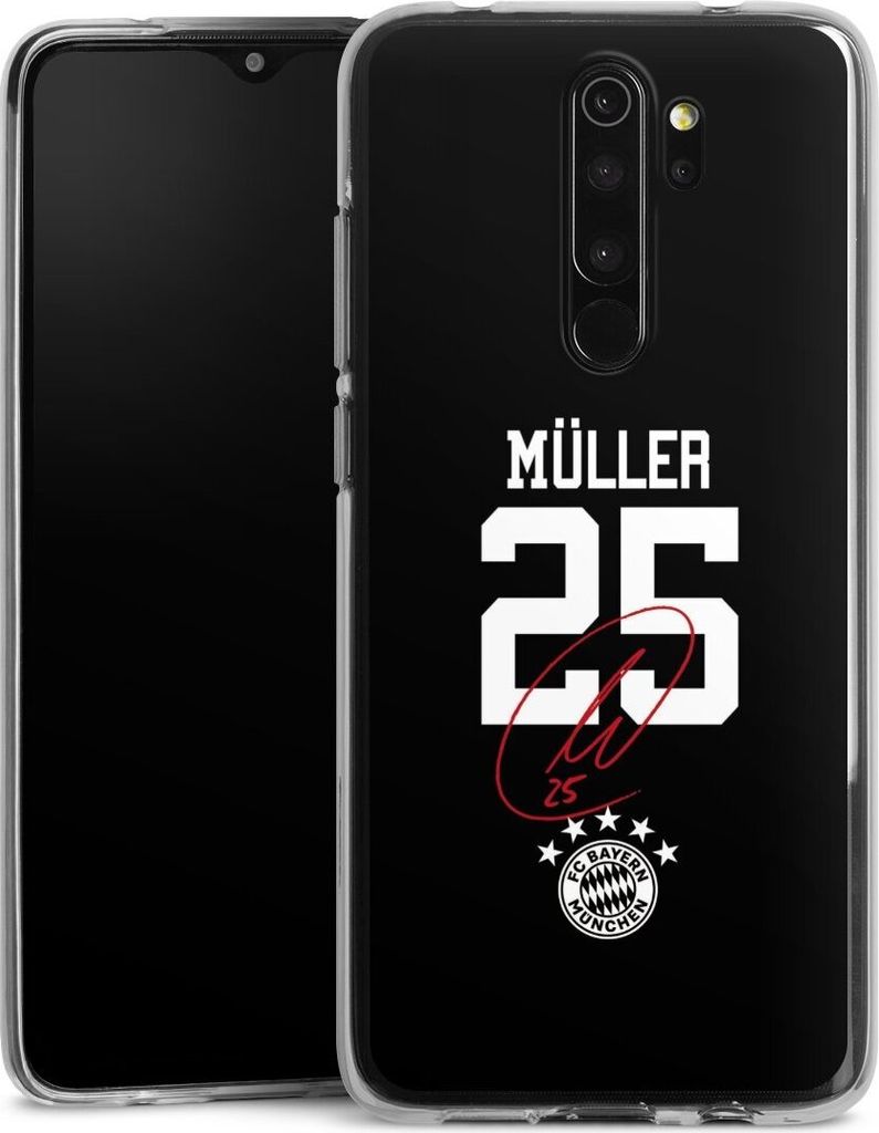 DeinDesign Handyhülle für Xiaomi Redmi Note 8 Pro Silikon Hülle Case Smartphone Schutzhülle FC Bayern München FCB Thomas Müller
