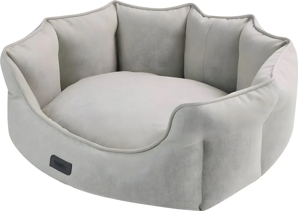 Lit pour chien Nobby ovale VALEA beige 86 x 70 x 24 cm confortable