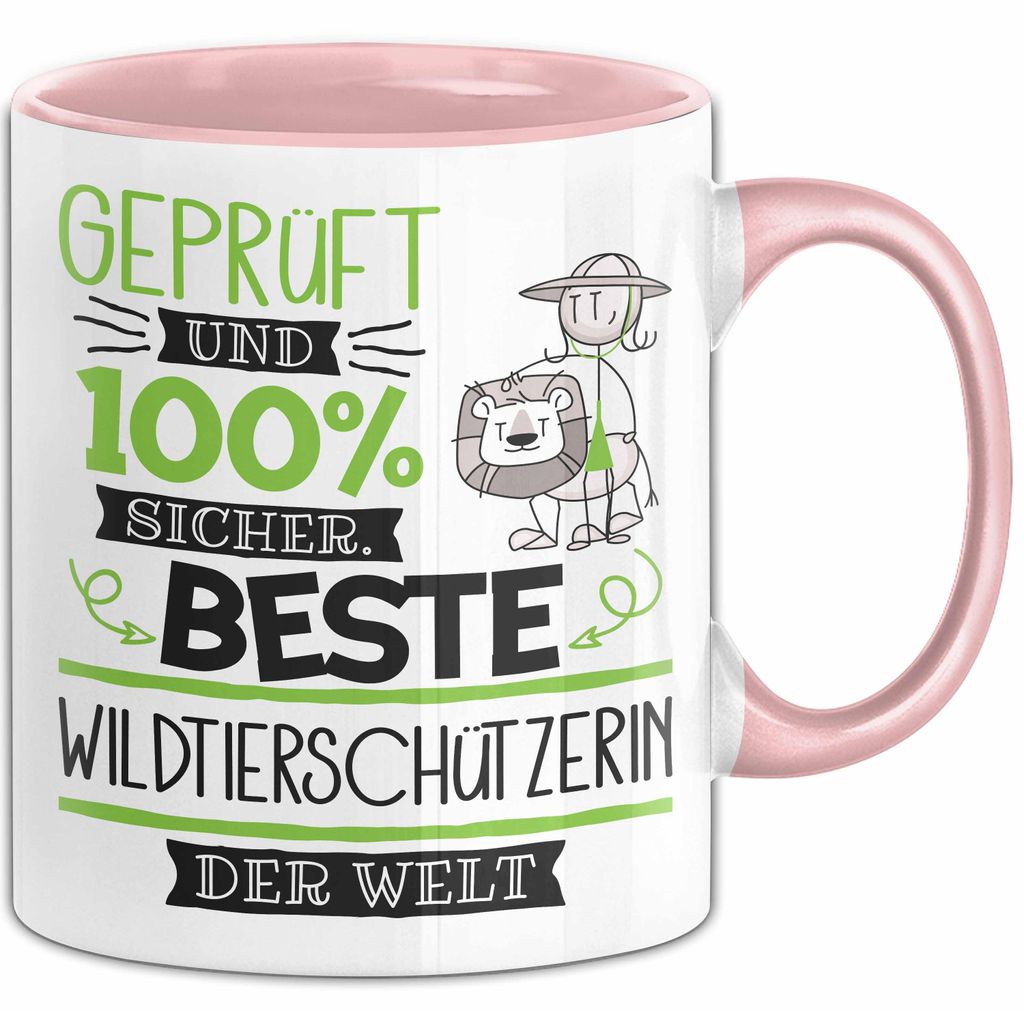Beste Wildtierschützerin Der Welt Tasse Geschenk für Eine Wildtierschützerin Und Sicher Geschenkidee Geburtstag Weihnachten (Rosa)