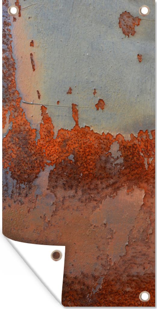 MuchoWow 40x80 cm Outdoor-Poster Gartendeko Sichtschutz Garten Poster für den Garten Rost - Orange - Rosa