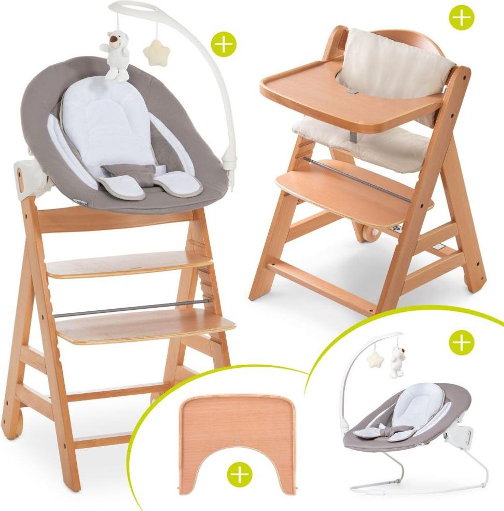 Hauck Alpha Move Natur Newborn Set - 5-tlg. Hochstuhl