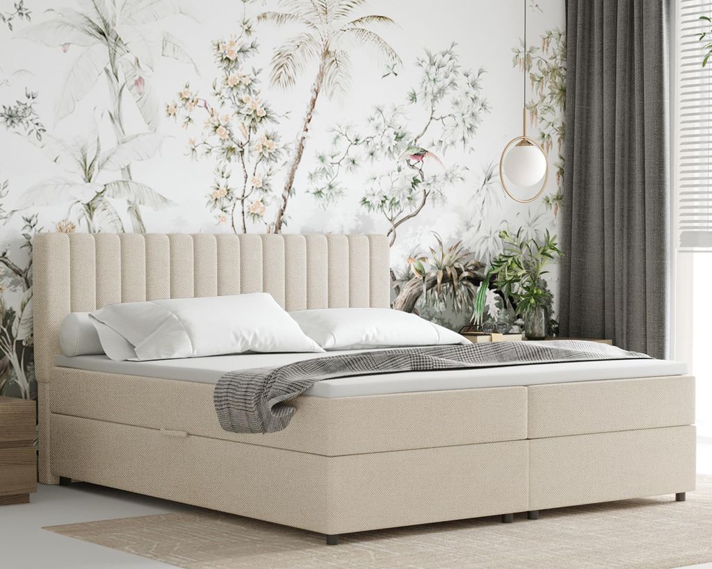 Boxspringbett 180x200 EVEREST, mit Topper, mit Bettkästen,  Produktbild 