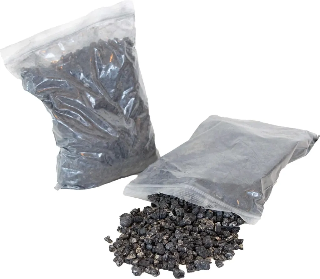 Decorazione per caminetto Xaralyn - Brace di vermiculite - nero - (0,7 litri) - Brace decorativa per caminetti elettrici - imita un fuoco incandescente