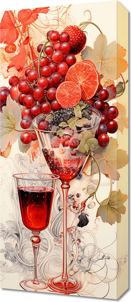 Bild 30x70cm Saftiger Fruchtcocktail