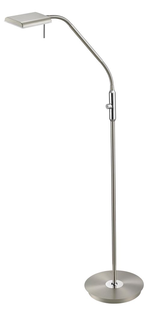 Trio Bergamo Stehleuchte LED Metall/Glas weiß Sensordimmer Produktbild 