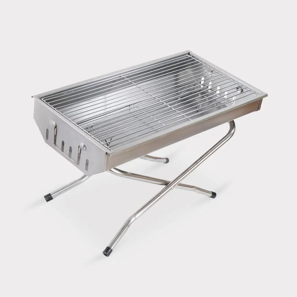 Barbecue charbon pliable ultra léger en acier avec grille de cuisson