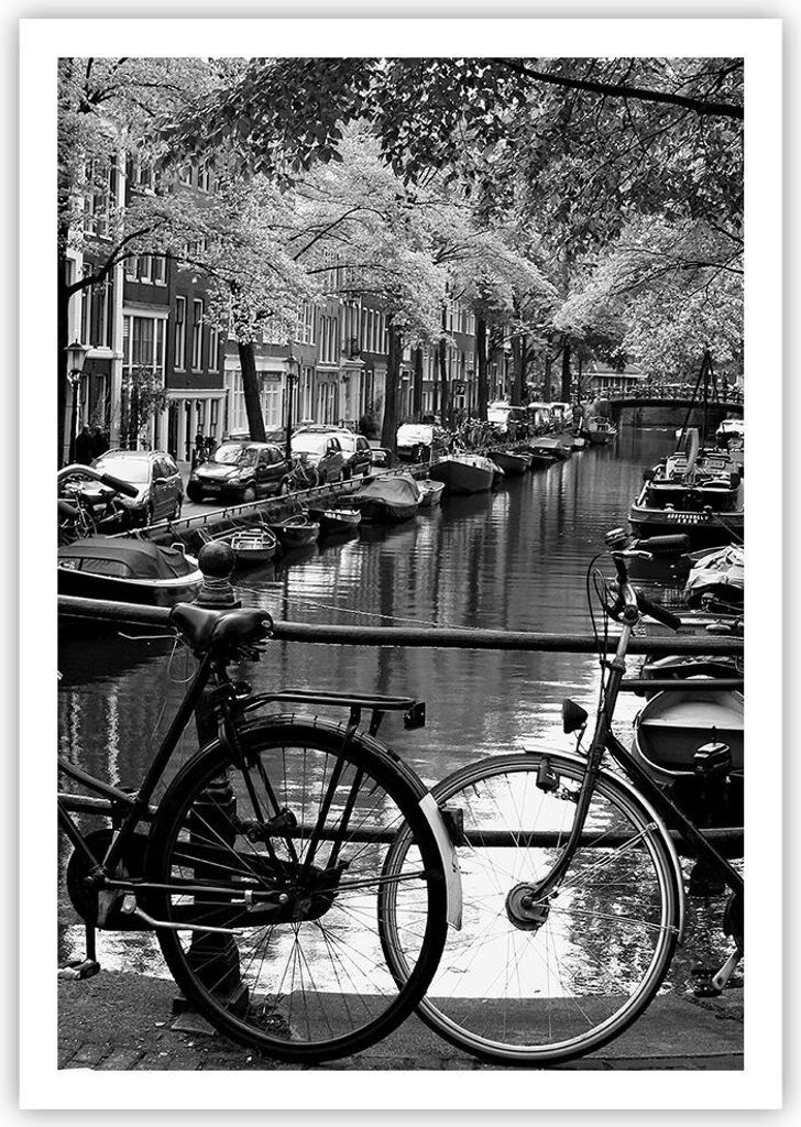 Poster - Poster ohne Rahmen - Holland Kanal - 70x100 cm - Wand Bild - Wanddeko - Wandbilder - Kunstposter - Wandposter - Bilder - Kunstdruck - Wand...