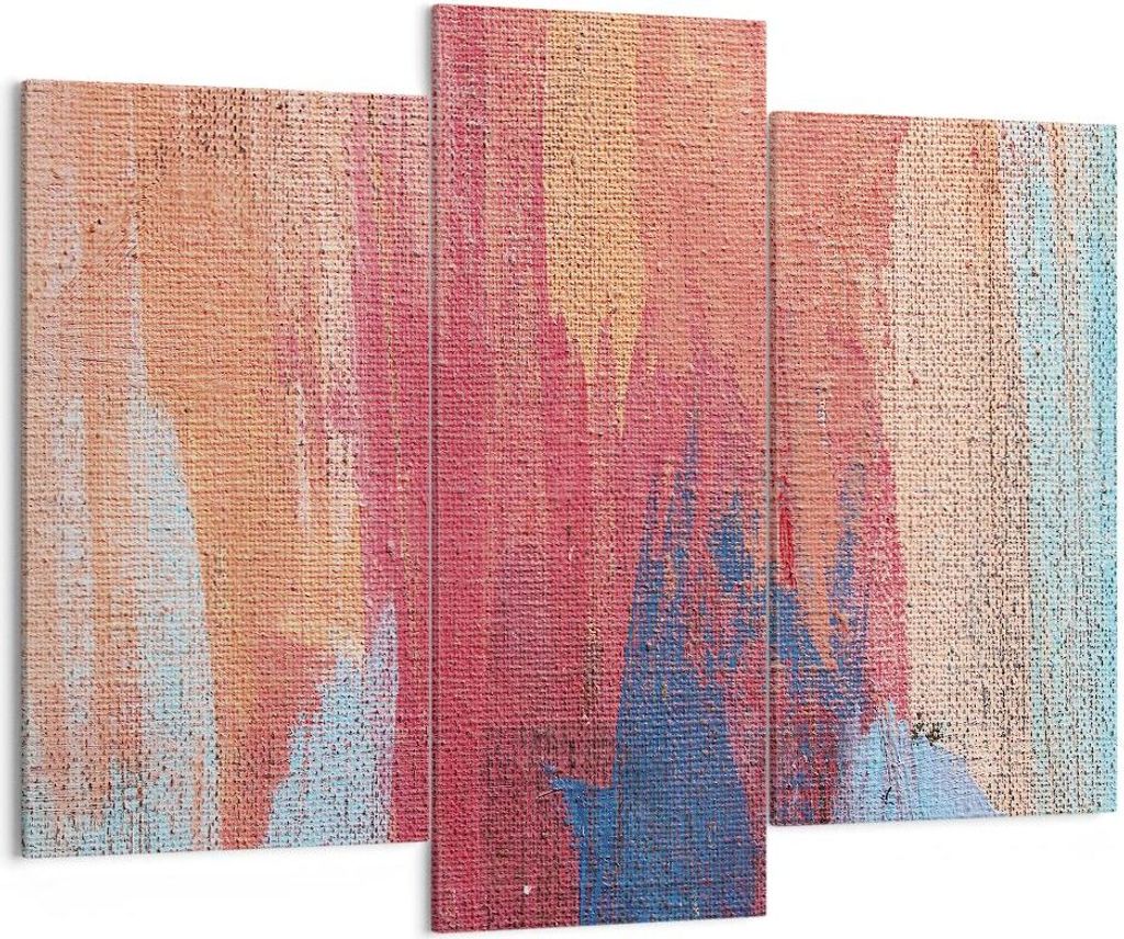 Bild auf Leinwand - Leinwandbild - 3 Teile - Die Farben Farben Abstraktion - 130x100cm - Wand Bild - Wanddeko - Wandbilder - Leinwanddruck - Bilder...
