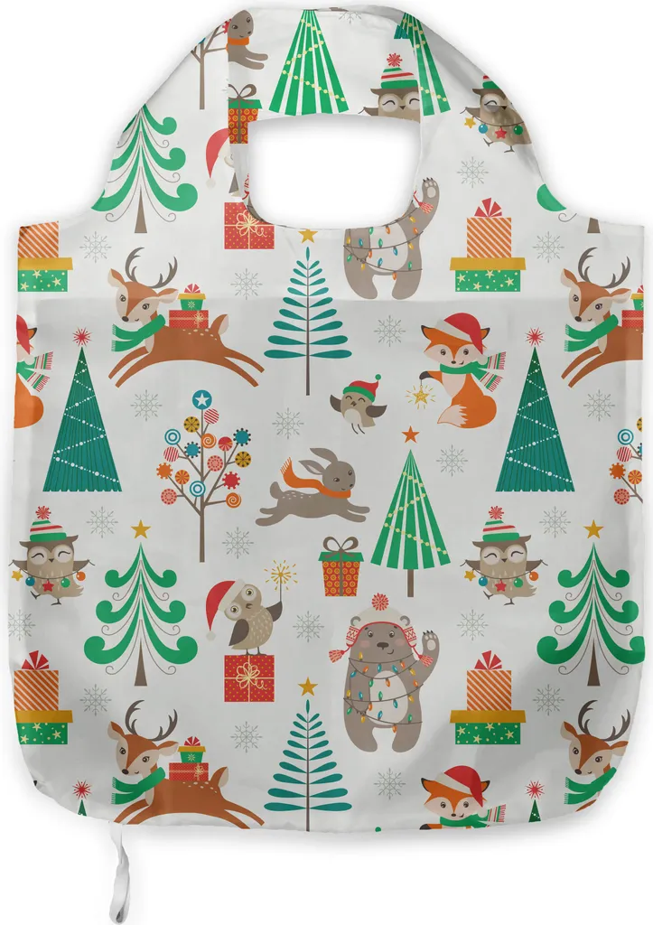 Shopper Natale ABAKUHAUS per Bambini - Borsa Spesa Tessuto Riutilizzabile