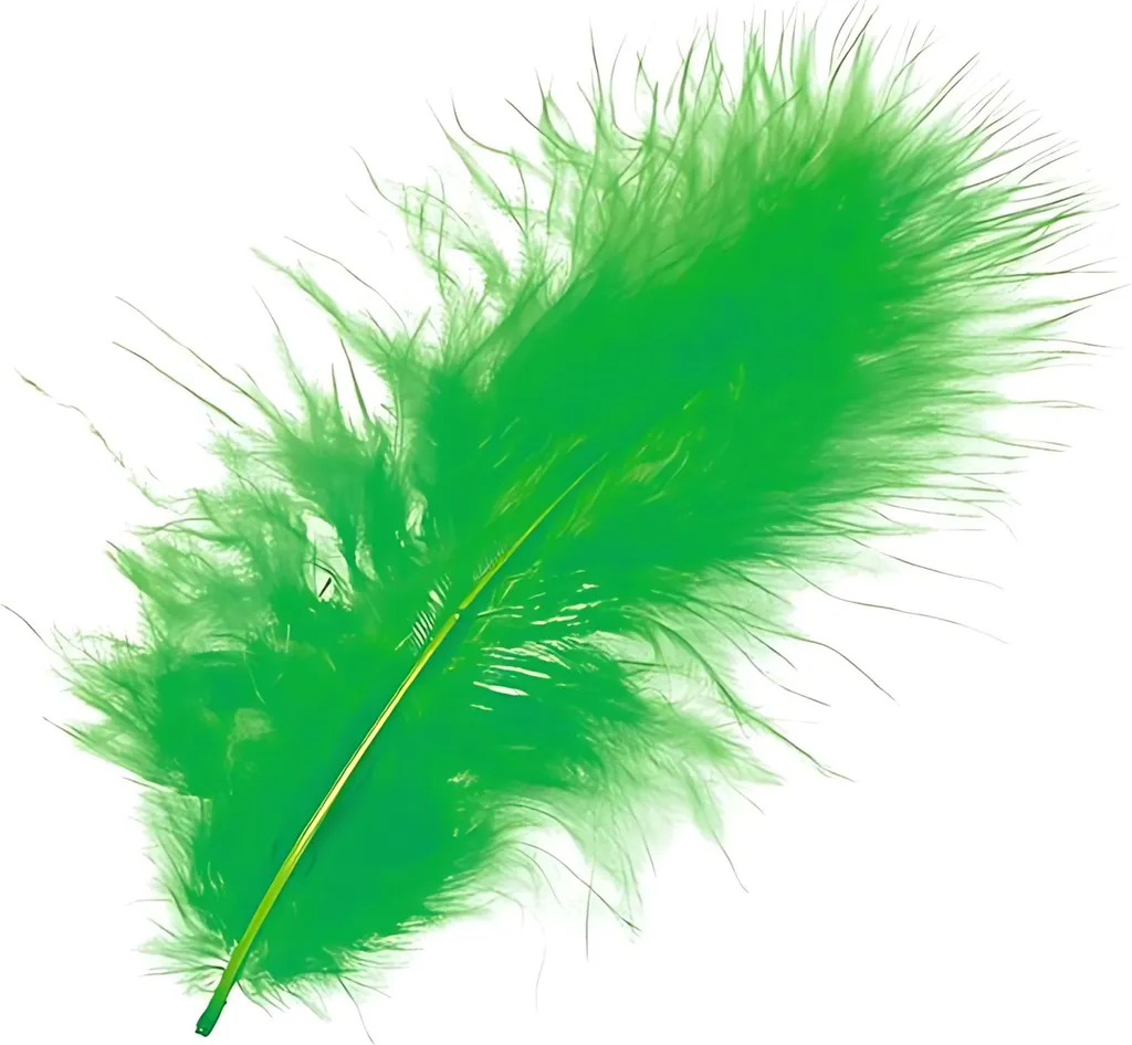 Plumes de marabout vert 10 cm ne se décolorent pas pour DIY