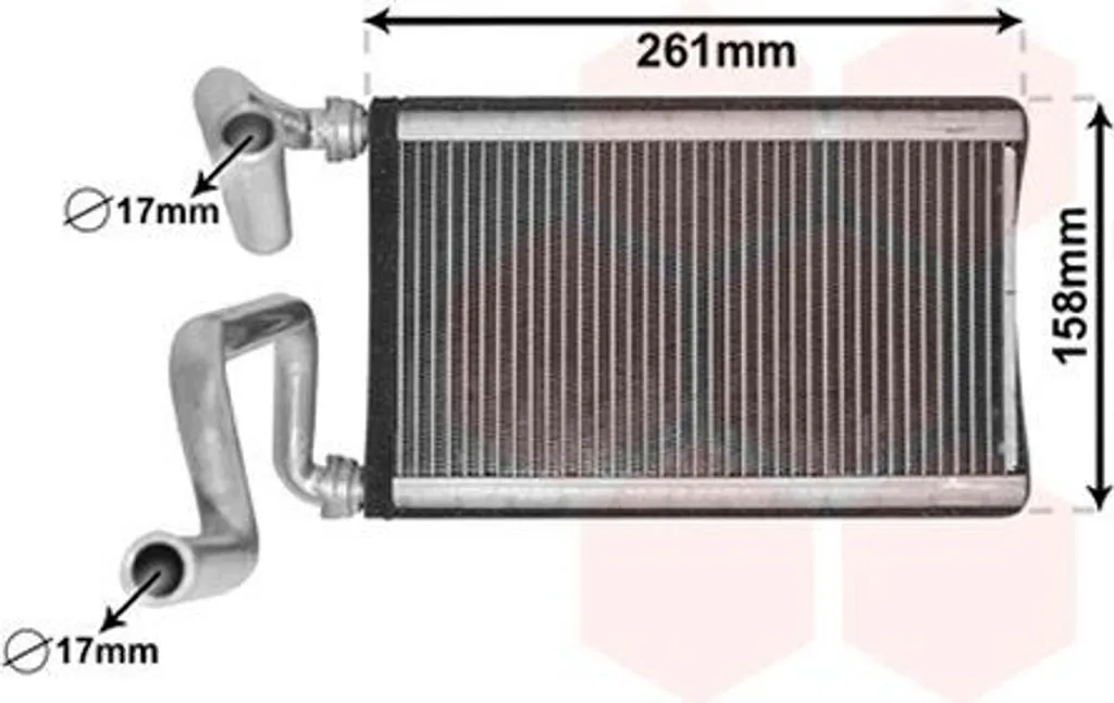 Radiateur de Chauffage VAN WEZEL 25006294 pour Honda CR-V et Civic VIII