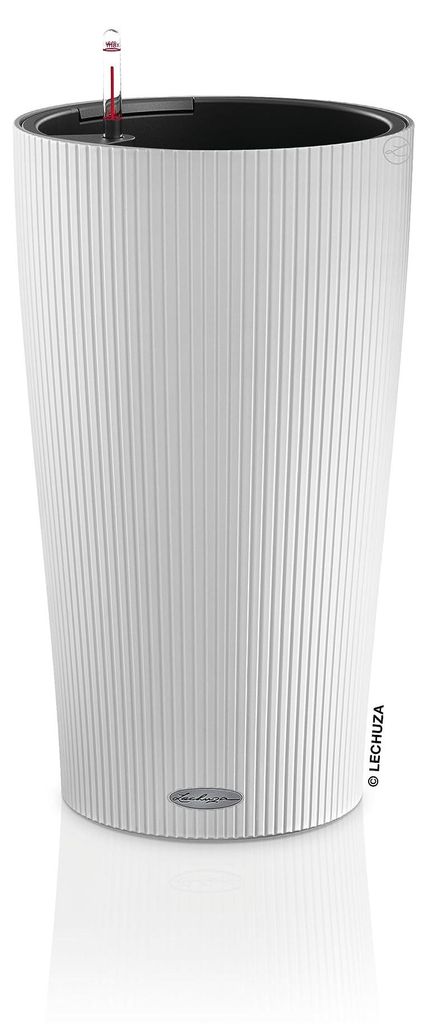 LECHUZA - Maceta cilíndrica, color blanco (número 32) | Imagen del producto 