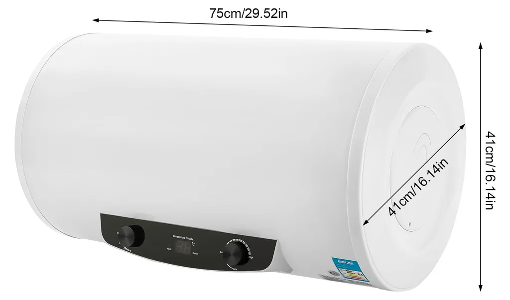 Chauffe-eau électrique mural 70L Blanc - Modèle Vertical Haute Efficacité - 2