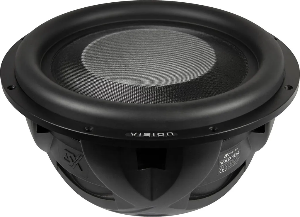 Subwoofer plat 25 cm ESX VXP104G avec grille de protection robuste