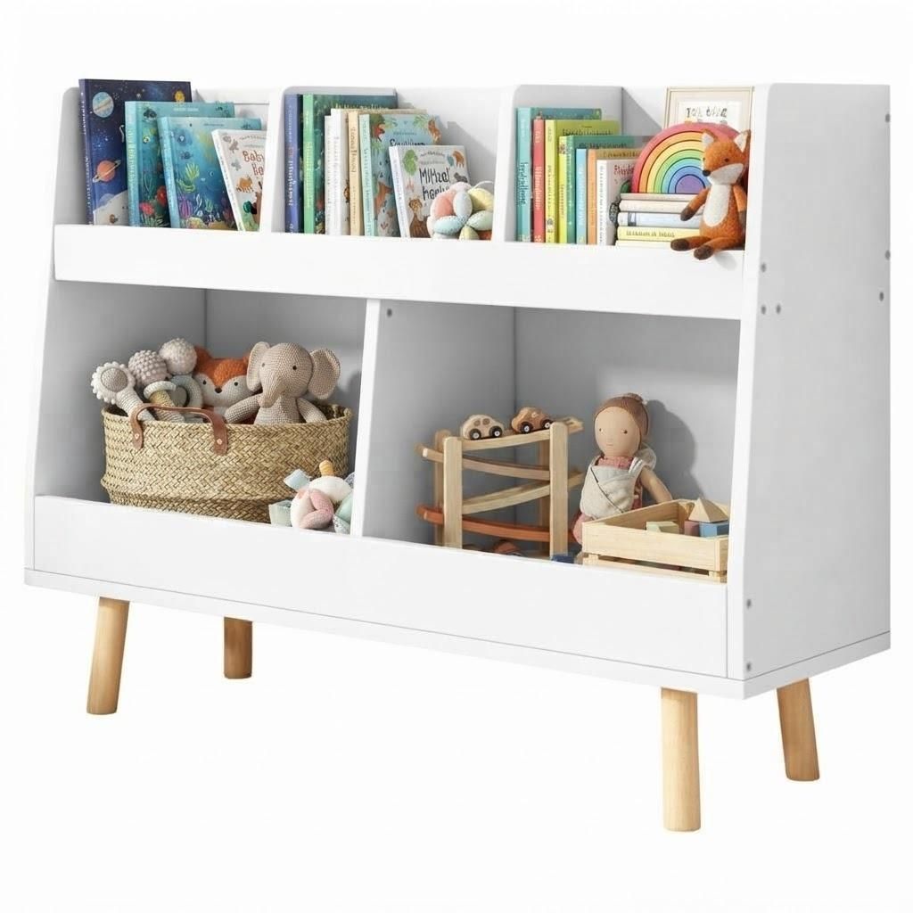 Bibliothèque pour enfants debout Bibliothèque scandinave Image du produit 
