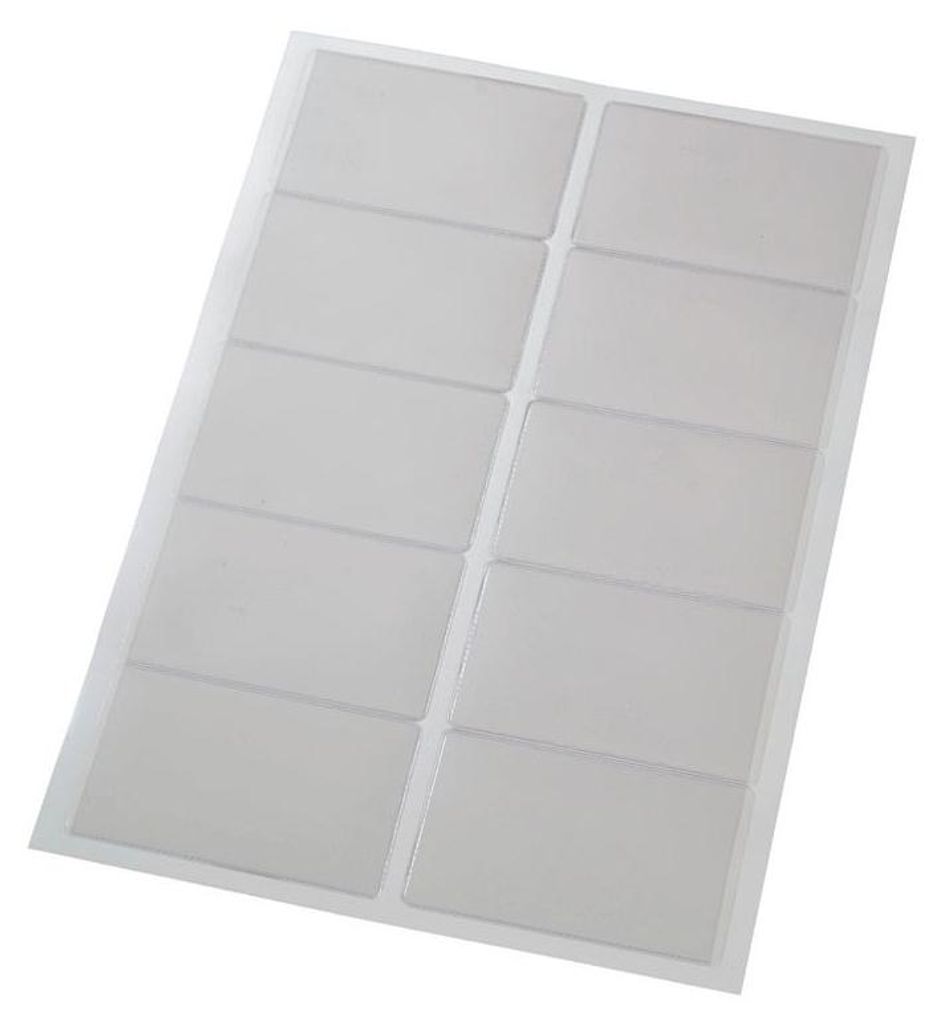 Selbstklebe-Visitenkarten-Taschen, aus PVC, 60 x 100 mm, Transparent, Verpackungseinheit: 1 P/100