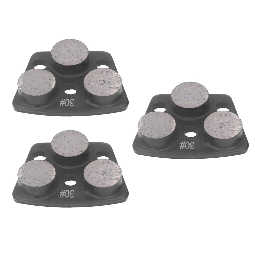 Patin de ponçage diamanté à 3 dents cylindriques pour meuleuse sol - 5