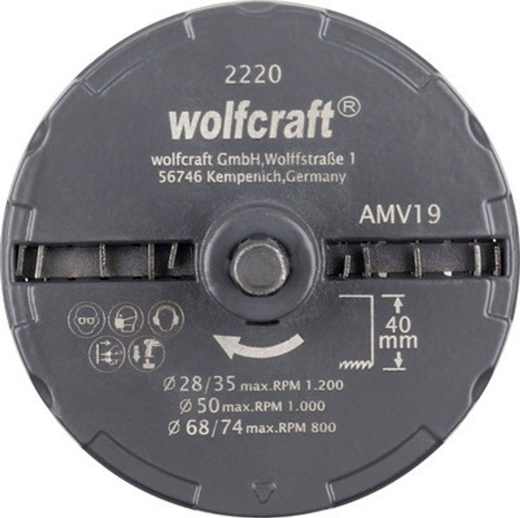 Wolfcraft Lochsägen-Set Profi Metallkörper Ø 28, 35, 50, Produktbild 