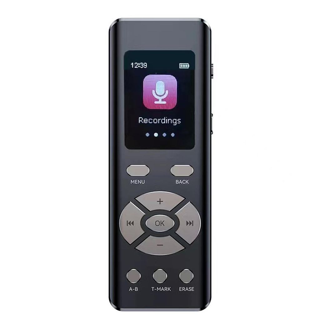 Sprachrekorder mit intelligenter Rauschunterdrückung und Mikrofon,A-B-Loop-Wiedergabe,MP3,2-Kanal-Typ-C-USB2.0-Digital-Audiorecorder mit 8GB Speic...