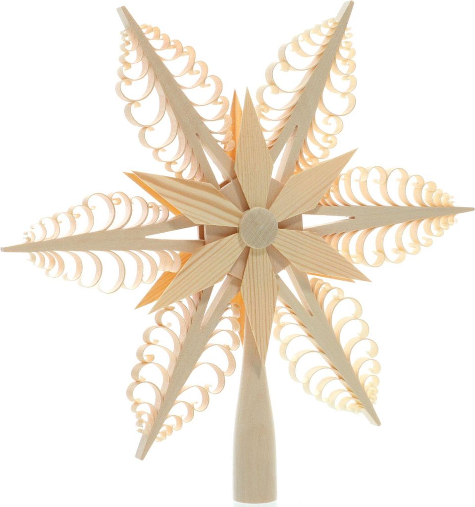 Baumschmuck Christbaumspitze Mittig Stern(Beidseitig) BxHxT=24x24x2cm NEU