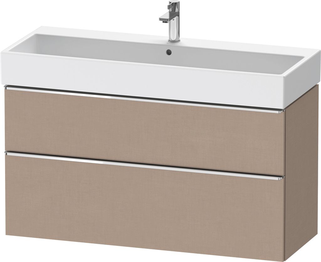 Duravit D-Neo Waschtischunterbau wandhängend, 1184x625x442mm, 1 Auszug, 1 Schubkasten, mit Griff Chrom, DE4375010750000