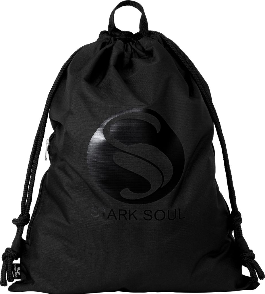 Stark Soul Turnbeutel-Rucksack mit Tragegriff und Seitentasche - Logo schwarz