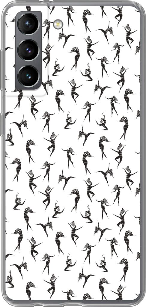 MuchoWow Handyhülle Schutzhülle Hülle für Telefoonhoesje Samsung Galaxy S21 Mädchen - Tanz - Muster - Mädchen - Kinder - Kinder Silikon Sof...