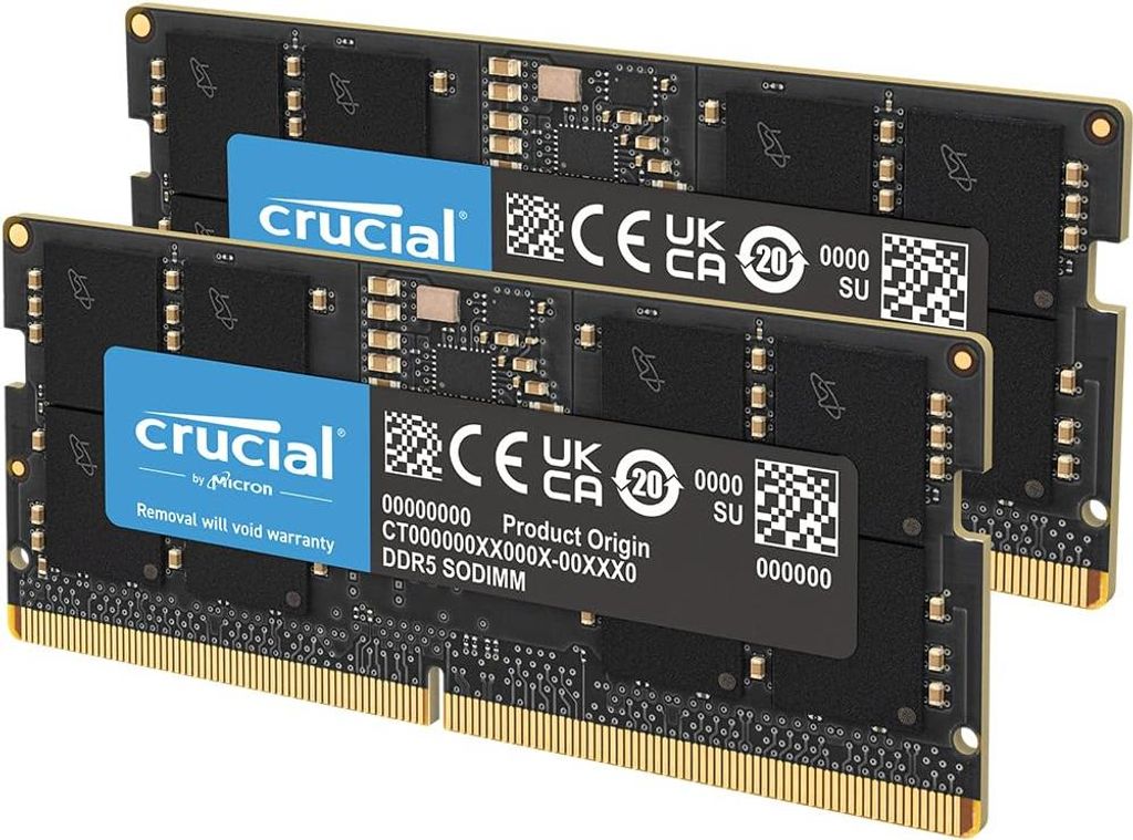 Crucial DDR5 RAM 32GB Kit (2x16GB) 5600MHz SODIMM, Produktbild 