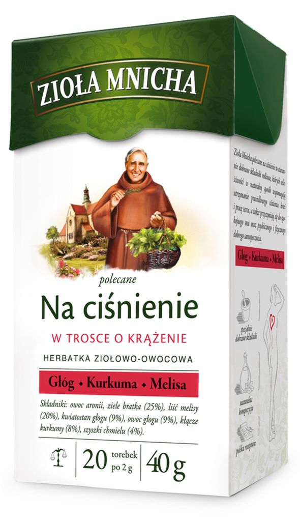 Zioła Mnicha herbatka na Ciśnienie 2g x 20 szt. Zdjęcie produktu 