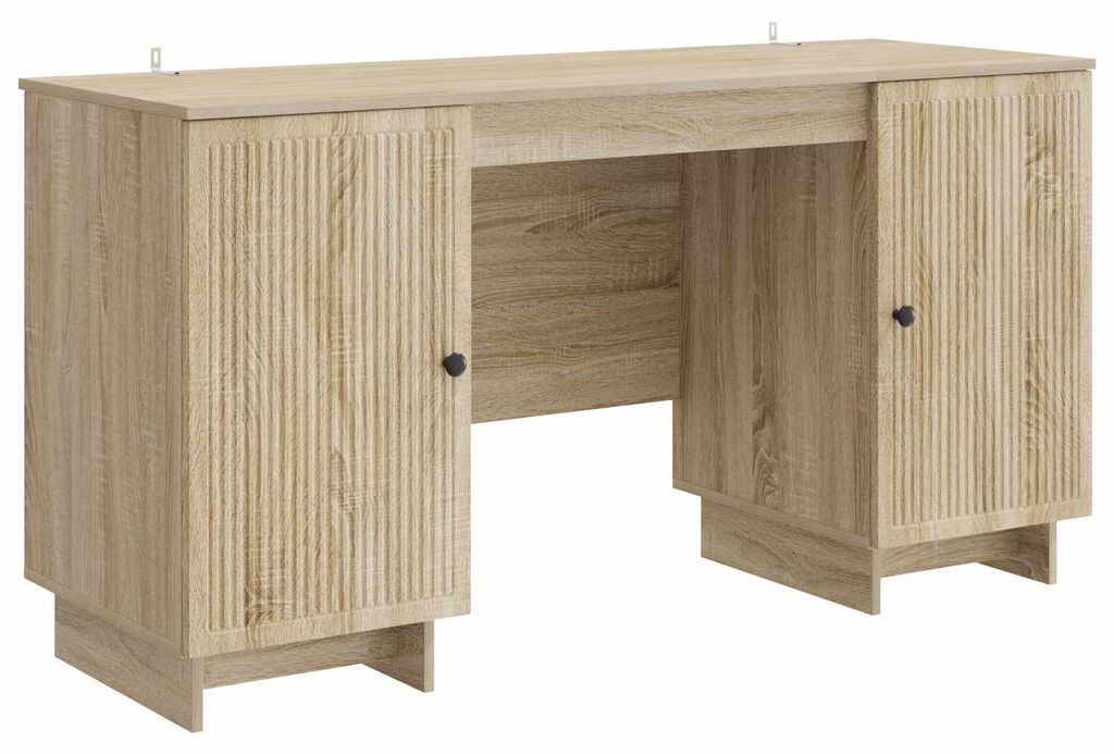 vidaXL Schreibtisch Sonoma-Eiche Holzwerkstoff 142,5 x 50 x 75 cm
