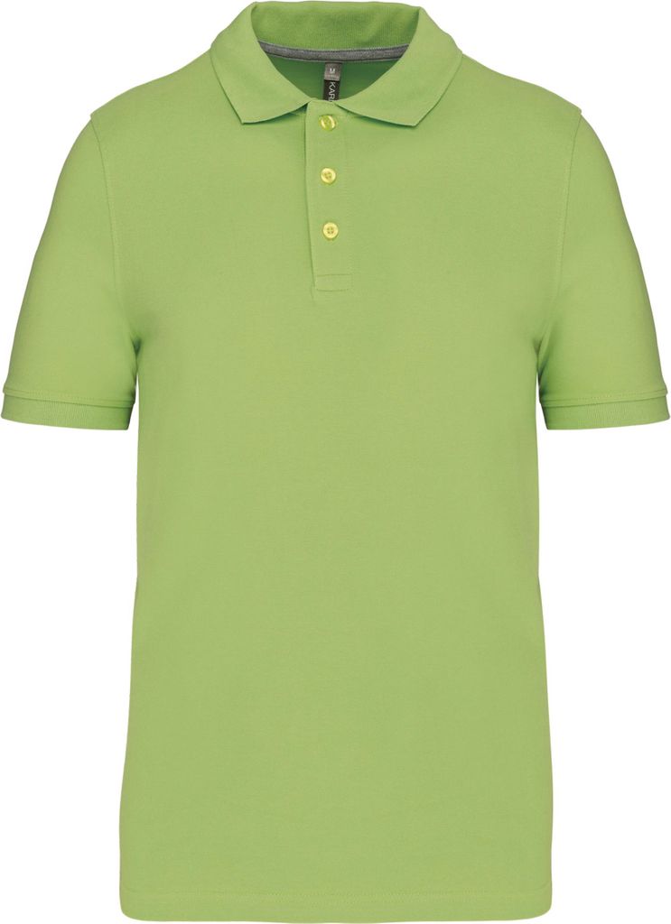 Kariban Herren Polo-Shirt Poloshirt Basic Kragen Polohemd Kurzarm T-Shirt, Größe:L, Farbe:Lime