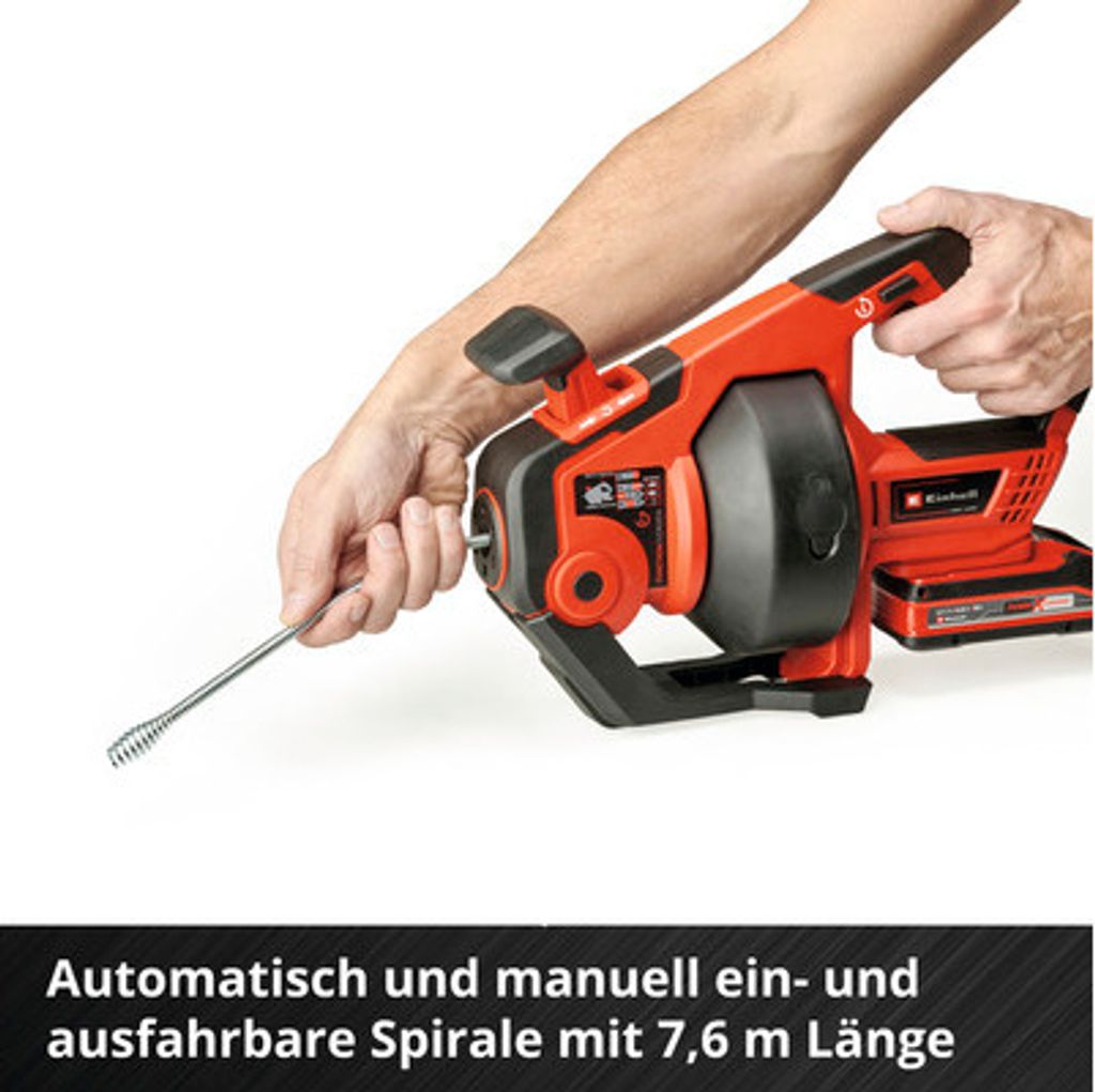 Einhell Power X-Change batériový čistič rúr TE-DA 18/760 Li Obrázok produktu 13