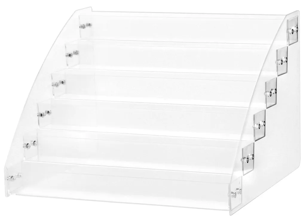 Étagère vernis à ongles 6 niveaux en acrylique pour 60 flacons transparent