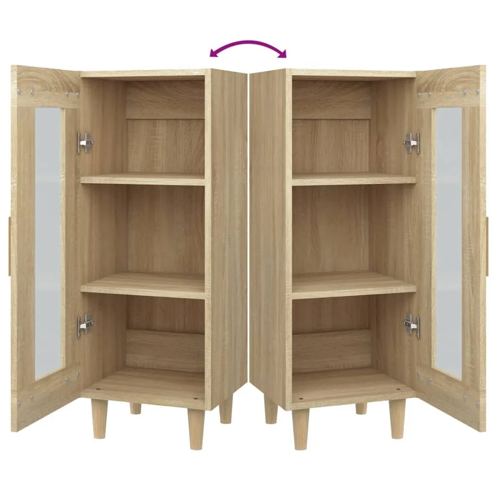 VidaXL Credenza Rovere Sonoma 34,5x34x90 cm | Mobiletto Salvaspazio Casa - 8
