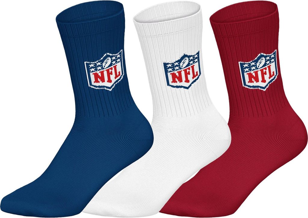 NFL Uni Socken, 3er Pack - NFL Shield 3Pack Crew Socks, Produktbild 