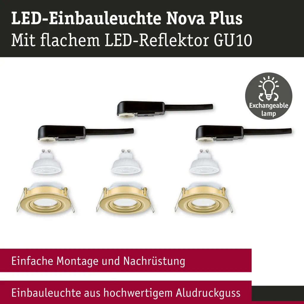 Spot LED Paulmann Nova Plus dimmable et orientable avec protection IP65